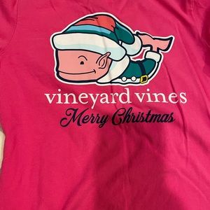 Girls long sleeve Vineyard Vines Christmas shirt.